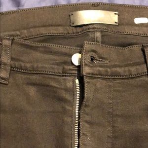 Men’s All black Mx1 leather patch Amiri jeans